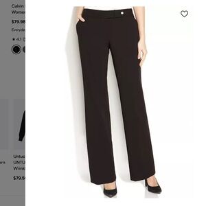 NWT Calvin Klein Women’s Black Modern Fit Tapered Leg Pants 14